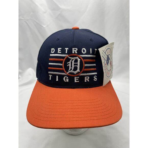 Vintage Detroit Tigers Snapback Hat Script Annco MLB Baseball Cap NWT - Picture 1 of 10